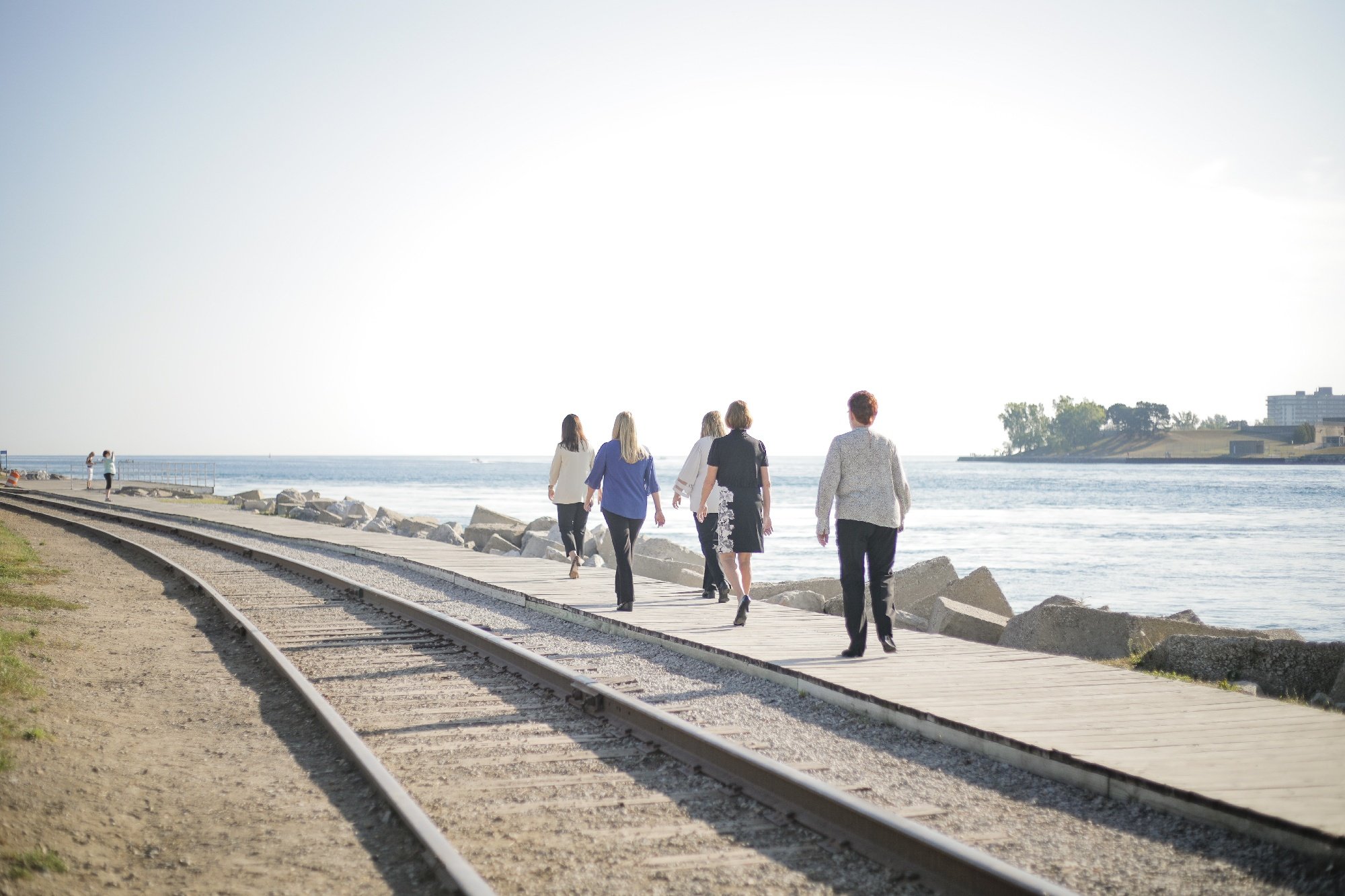 Koppinger and Associates team walking by the beach